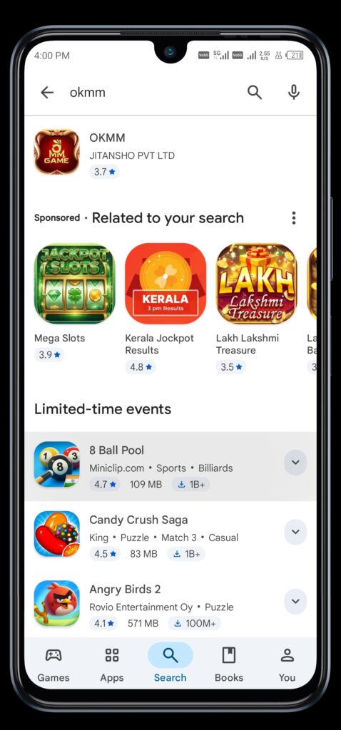 Okmm game Play Store