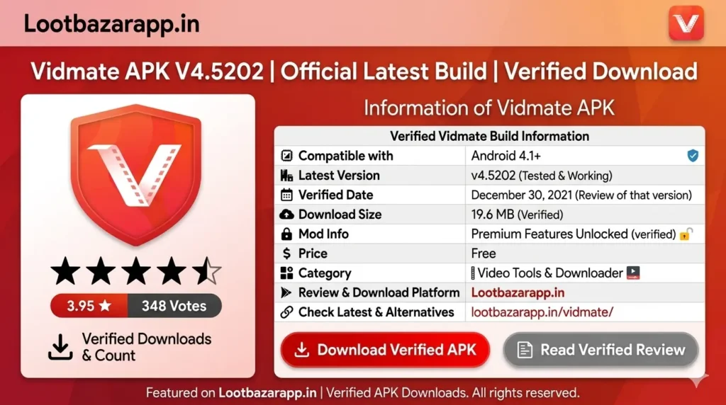 Vidmate app kaise download karen old version v4.5202 details